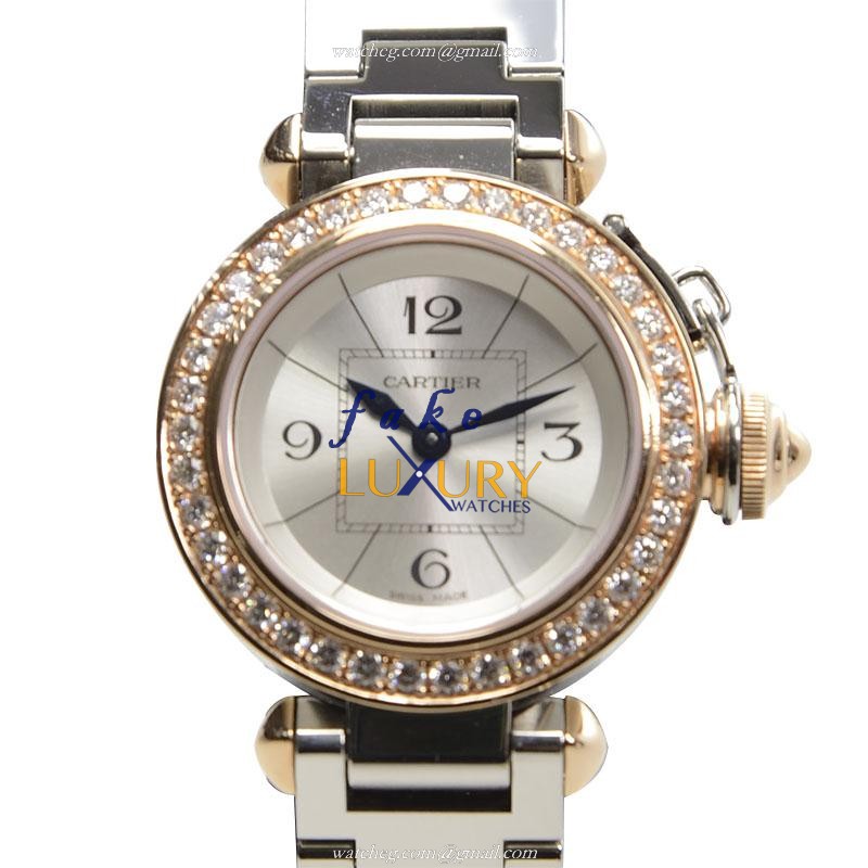 -87654321 - Cartier PASHA DE CARTIER Quartz WJ124021ST.01 Replica Watch - 18kt Rose Gold & - Luxury Replica Watch