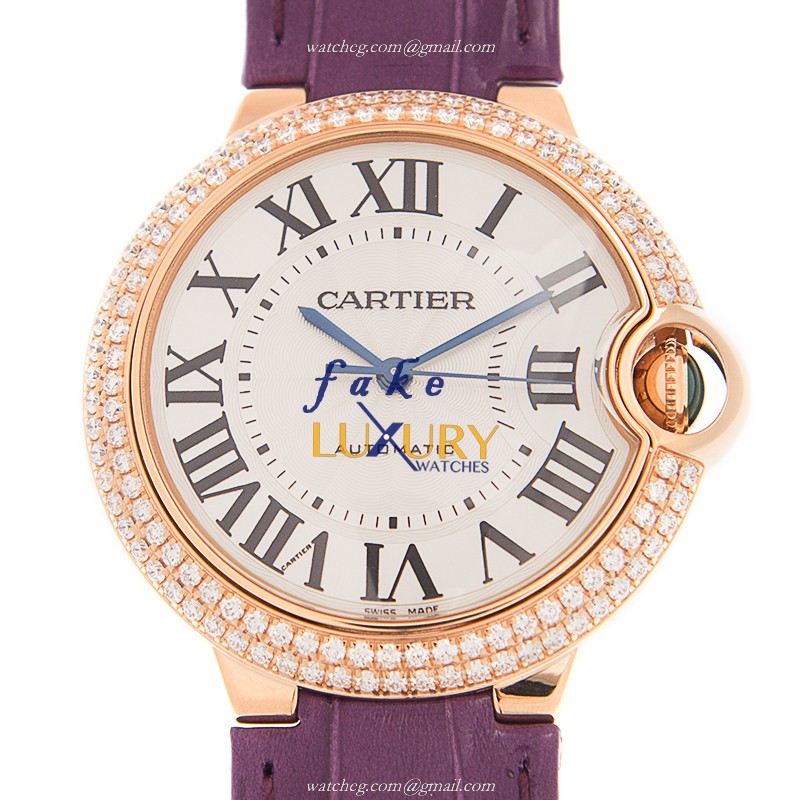 -15202ST.OO.1240ST.01 - Cartier WJBB0009 BALLON BLEU Automatic Replica Watch - 18kt Rose Gold & - Luxury Replica Watch