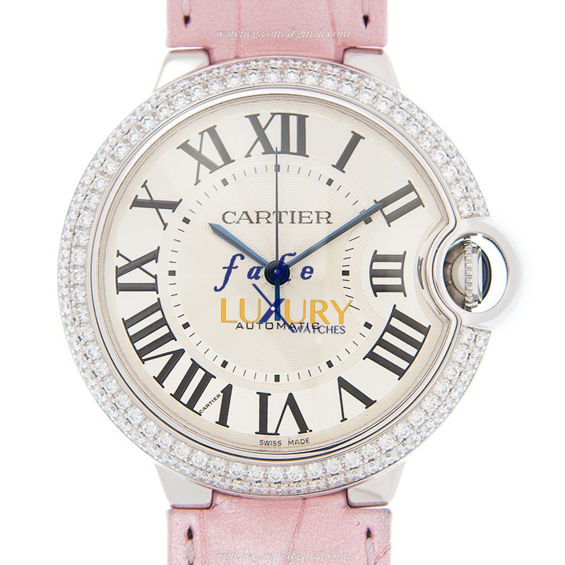 -15000-Cartier WJBB0011 BALLON BLEU Automatic 18kt White Gold Diamond Replica Watch - Automatic - Luxury Replica Watch
