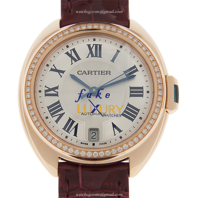 Cartier WJCL0048 CLe DE CARTIER Automatic 18kt Rose Gold & Diamonds Replica Watch - Luxury Replica Watch
