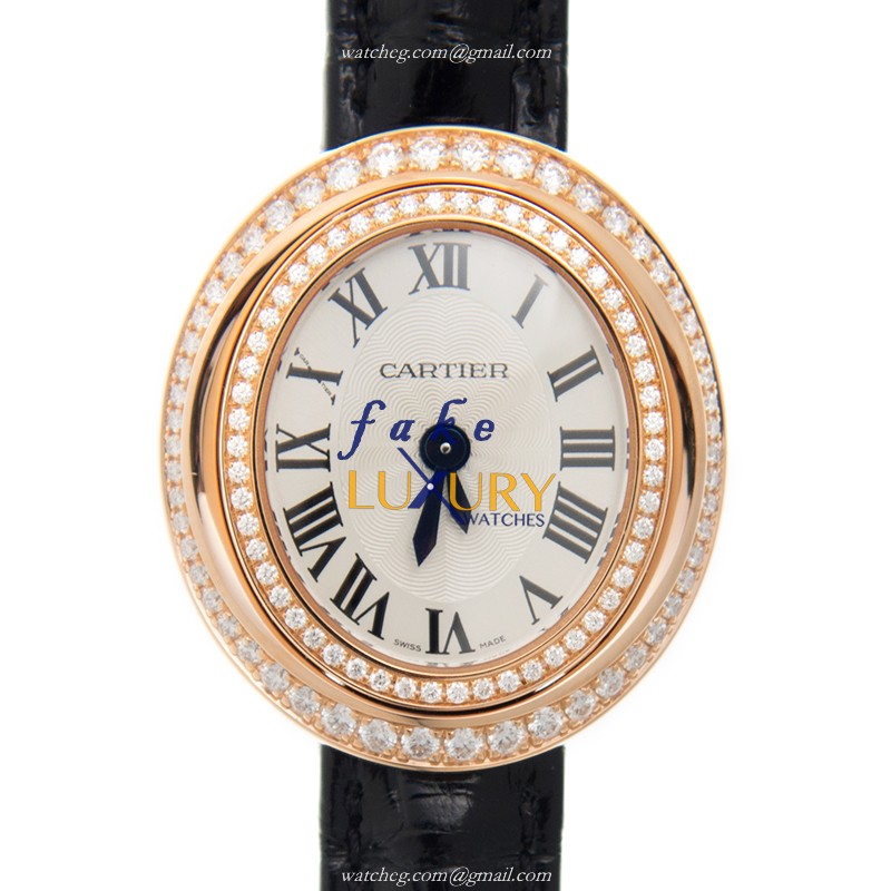 Cartier WJHY0003 HYPNOSE Quartz 18kt Rose Gold & Diamonds Replica Watch - Swiss Movement, Ceramic - Luxury Replica Watch