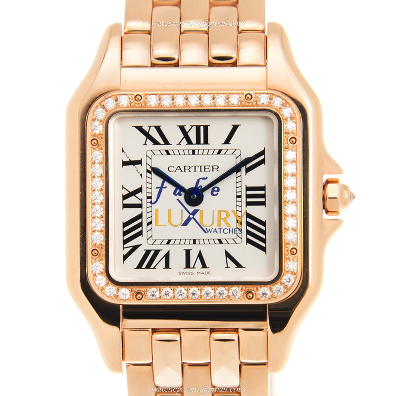 Cartier WJPN0009 Panthere De Cartier Replica Watch, Quartz Movement, Rose Gold Case with Diamonds - Luxury Replica Watch