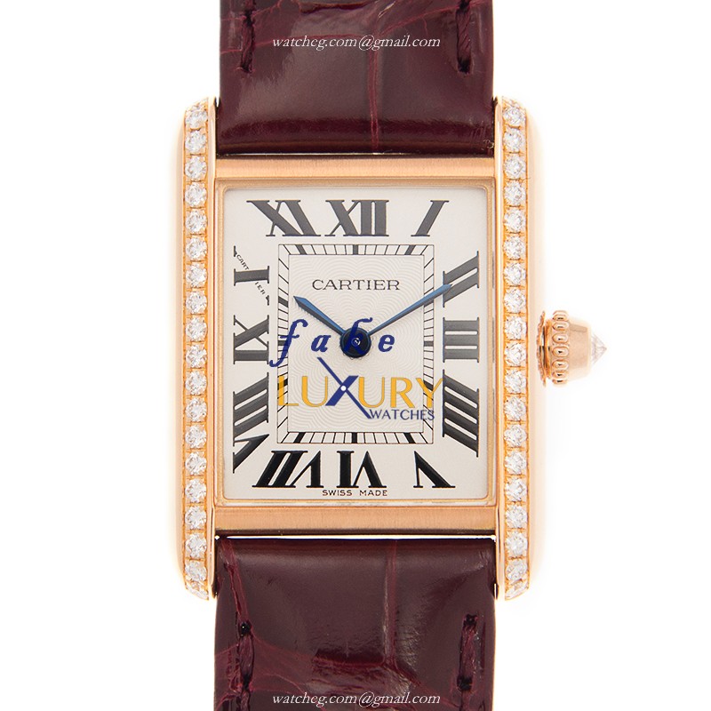 Cartier WJTA0010 TANK Manual Wind 18kt Rose Gold & Diamonds  Replica Watches - Luxury Replica Watch