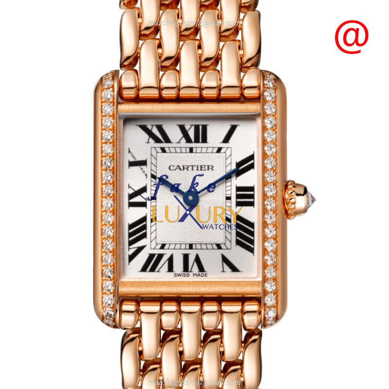Cartier WJTA0020 Replica Watch, Manual Wind, 22mm Rose Gold Case, Silver Dial, Sapphire Crystal - Luxury Replica Watch