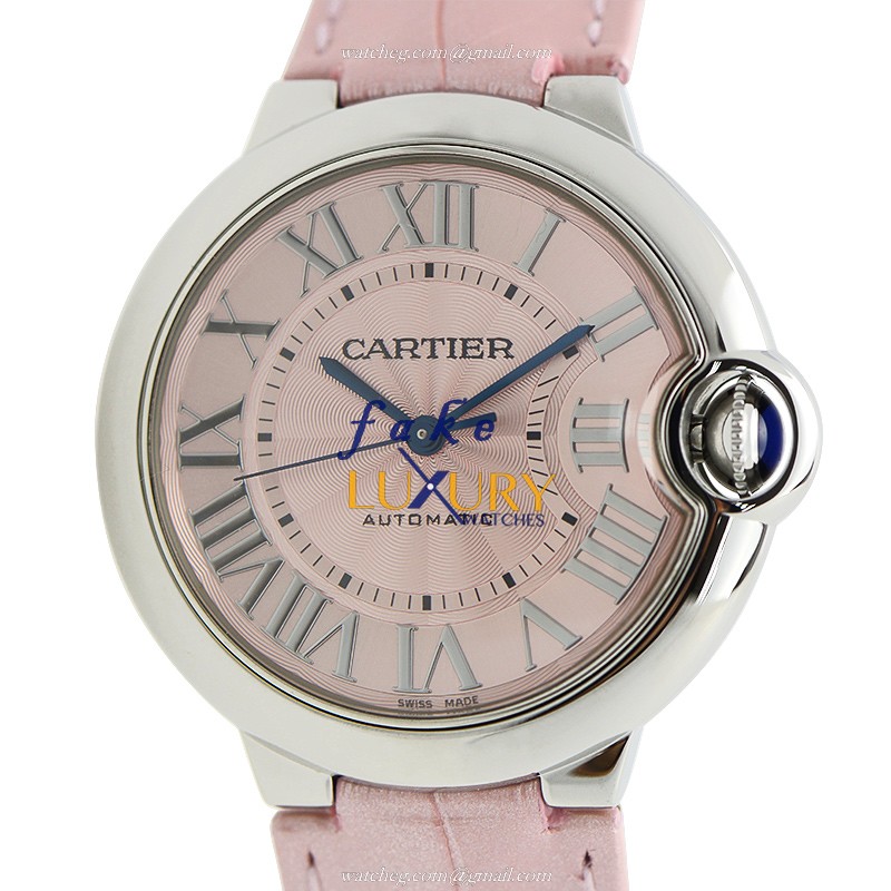 Cartier WSBB0007 BALLON BLEU Automatic Stainless Steel Replica Watch, Swiss Movement, Pink Dial & - Luxury Replica Watch