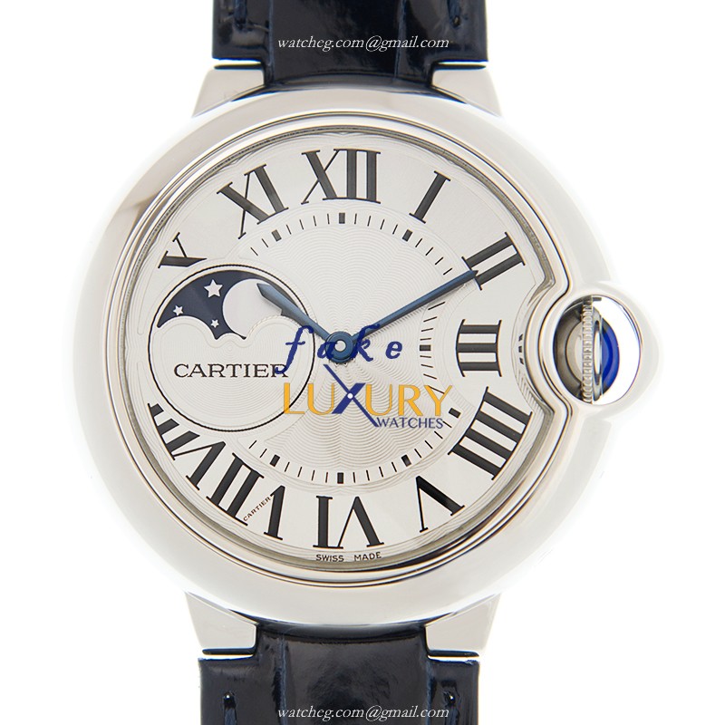 Cartier WSBB0020 BALLON BLEU - Automatic - Stainless Steel Case - Replica Watch - 37mm - Silver Dial - Luxury Replica Watch
