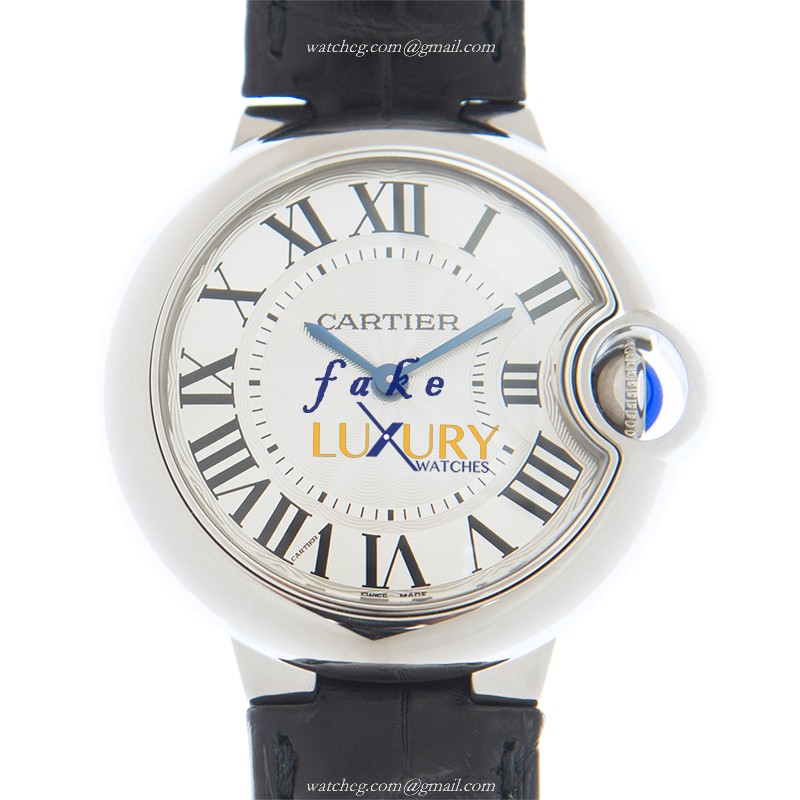 -WSBB0034 - Cartier Ballon Bleu Quartz Replica Watch - Stainless Steel - Silver Dial - Luxury Replica Watch