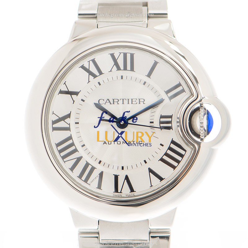 Cartier WSBB0044 BALLON BLEU Automatic Stainless Steel Replica Watch, Swiss Movement, Silver Dial & - Luxury Replica Watch