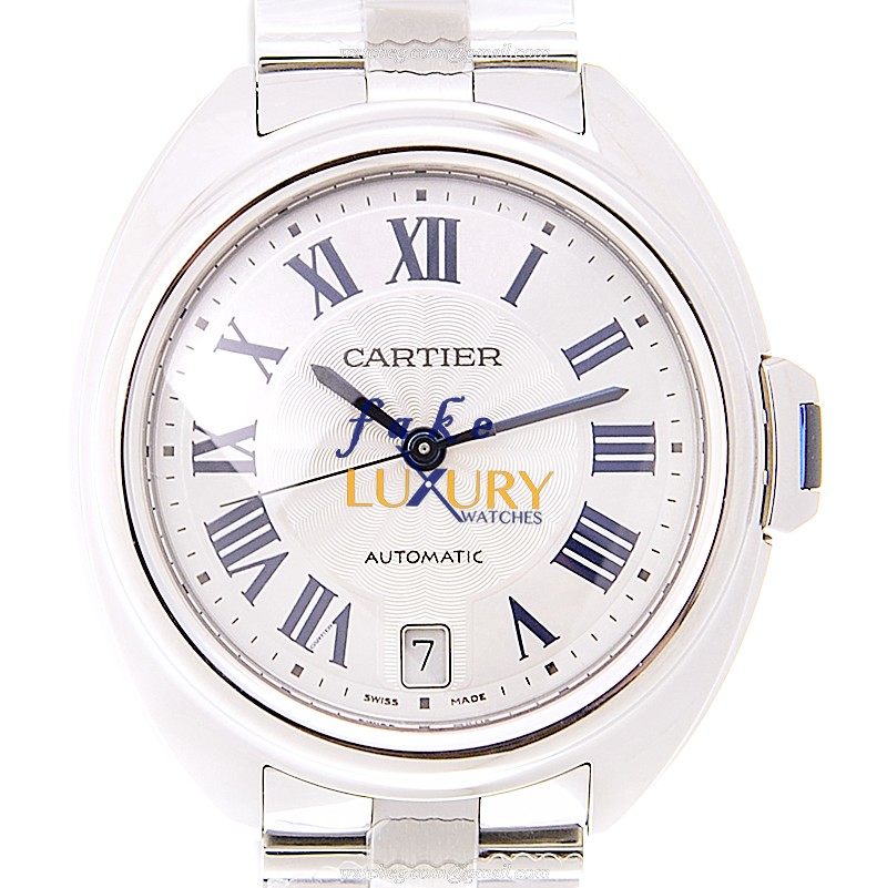 Cartier WSCL0006 Cle De Cartier Replica Watch, Automatic, White Dial, Steel Bracelet - Luxury Replica Watch