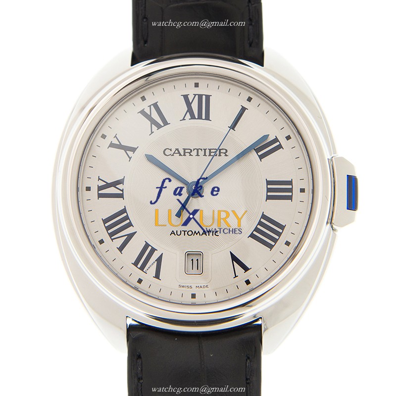 Cartier WSCL0018 CLe DE CARTIER Automatic Stainless Steel Replica Watch, Swiss Movement, Silver - Luxury Replica Watch