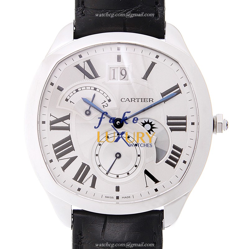 Cartier WSNM0005 Drive De Cartier Replica Watch with Automatic Movement, White Dial, Steel Case - Luxury Replica Watch