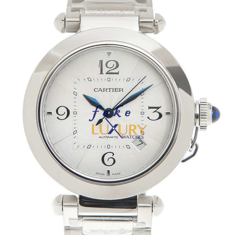 Cartier WSPA0009 Pasha de Cartier - Replica Watch - Automatic - Steel Case - Silver Dial - Luxury Replica Watch