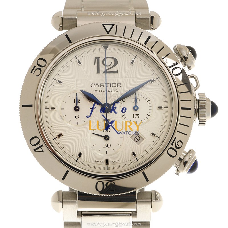 Cartier WSPA0018 PASHA DE CARTIER Automatic Silver Dial Steel Case Replica Watch - Luxury Replica Watch