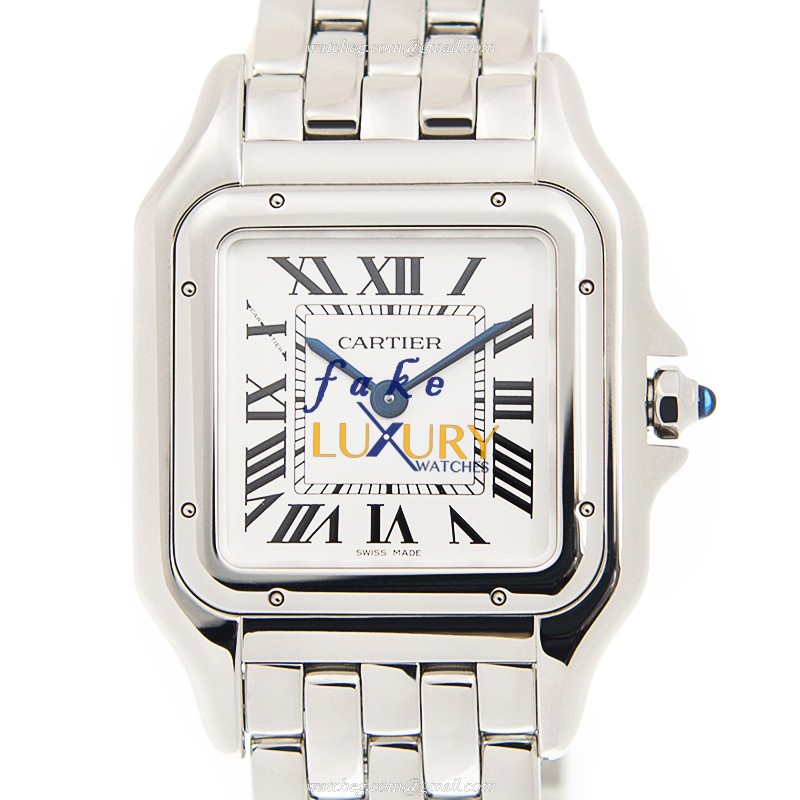 Cartier WSPN0007 PANTHeRE DE CARTIER Quartz Steel 27mm Case Silver Dial Replica Watch - Luxury Replica Watch
