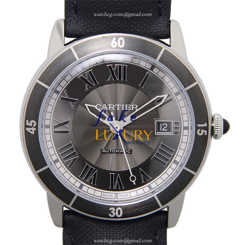 Cartier Rotonde de Cartier WSRN0003 Automatic | 42mm Steel Case Leather Strap Replica Watch - Luxury Replica Watch