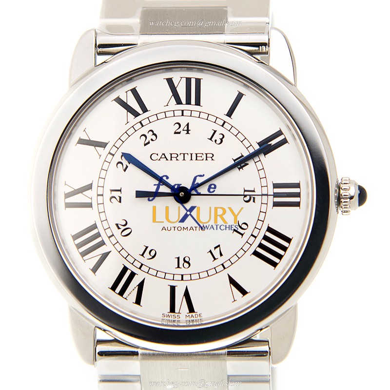 Cartier WSRN0012 Ronde Solo de Cartier Replica Watch, Automatic Movement, White Dial, Stainless - Luxury Replica Watch