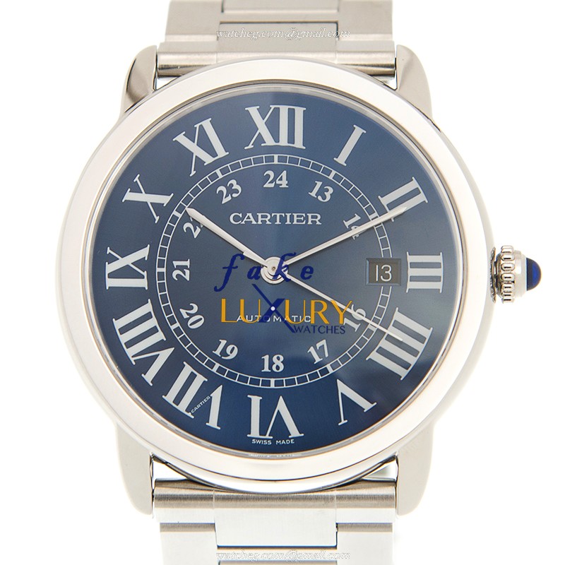 Cartier WSRN0023 ROTONDE DE CARTIER Automatic Stainless Steel Replica Watch, Blue Dial, Silver Strap - Luxury Replica Watch