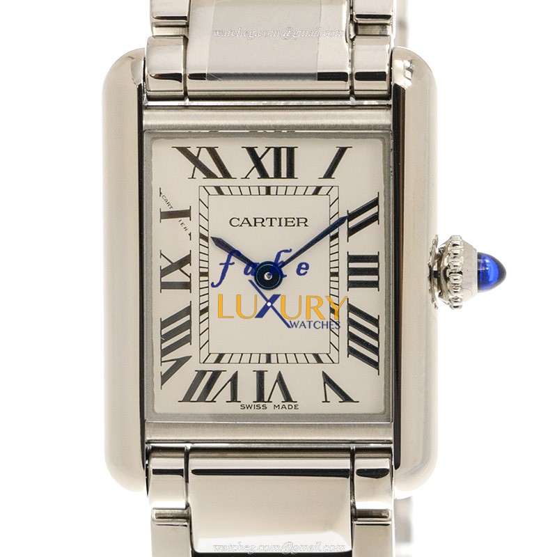 Cartier WSTA0051 TANK Quartz Stainless Steel Silver Dial 22mm Replica Watch - Luxury Replica Watch