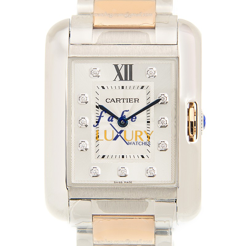 Cartier TANK WT100032 Replica Watch Quartz Silver Dial Stainless Steel Case - Luxury Replica Watch