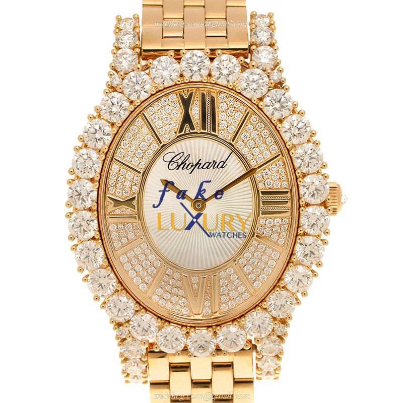 Chopard 109383-5001 Quartz 18kt Rose Gold & Diamond Replica Watch | L HEURE DU DIAMANT | 40mm - Luxury Replica Watch
