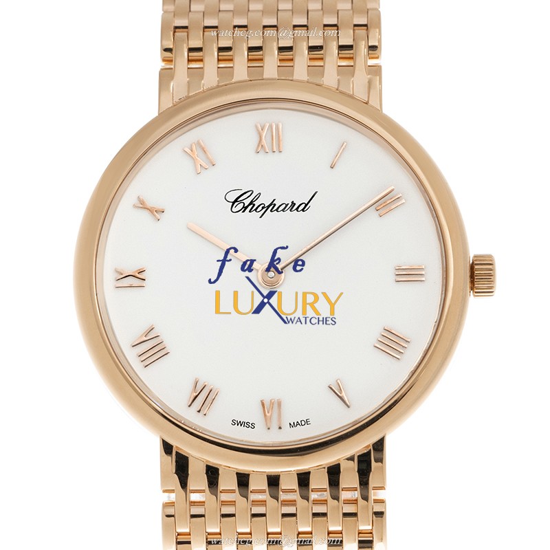-119392-5001ST.OO.1240ST.01 - Chopard CLASSIQUE Quartz 18kt Rose Gold Replica Watch - White - Luxury Replica Watch