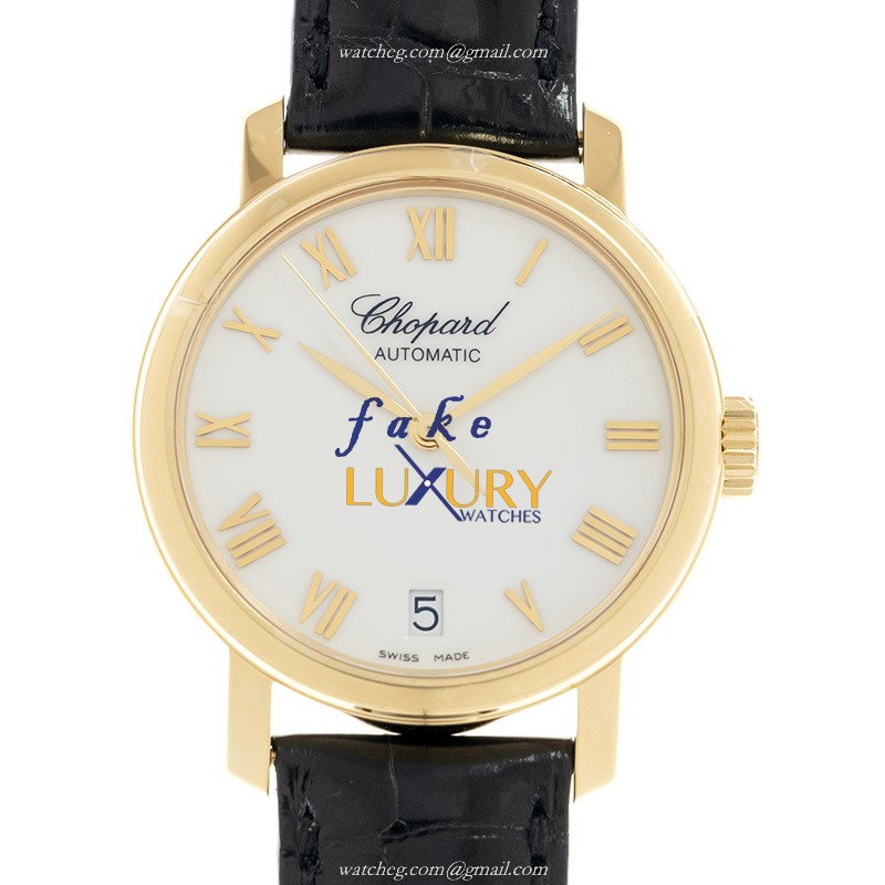 Chopard 124200-0001 CLASSIQUE Automatic 18kt Yellow Gold Replica Watch, Auto Movement, White Dial - Luxury Replica Watch