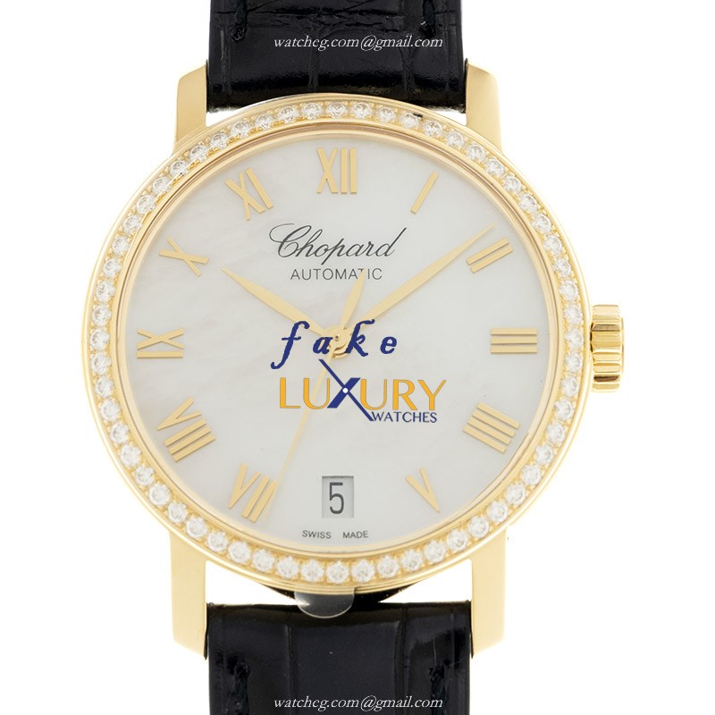 Chopard 134200-0001 CLASSIQUE - Automatic - 18kt Gold & Diamond - Replica Watch - 33.5mm - White - Luxury Replica Watch