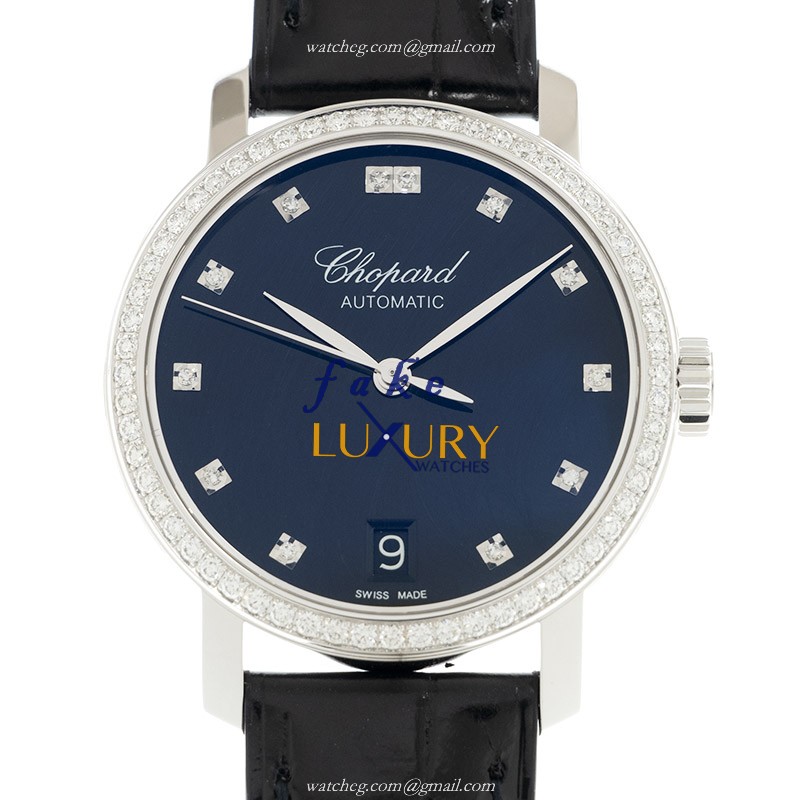 Chopard 134200-1004 CLASSIQUE Automatic 18kt White Gold Diamond Black Dial Replica Watch - Luxury Replica Watch