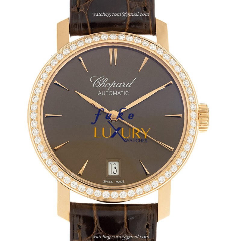 Chopard 134200-5003 CLASSIQUE Automatic 18kt Rose Gold & Diamonds - Watch - Brown Dial - Replica - Luxury Replica Watch