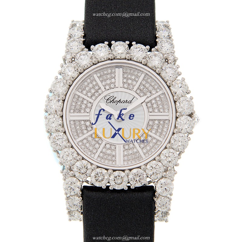 Chopard 139377-1001 Replica Watch, Automatic, 18kt White Gold, Diamond Bezel, Silver Dial - Luxury Replica Watch