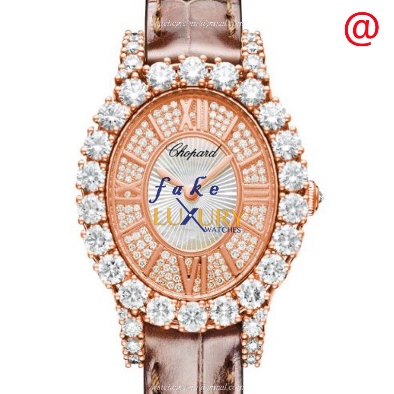 Chopard 139384-5101 L Heure Du Diamant Manual Wind 18kt Rose Gold & Diamonds Replica Watch 0.5KG - Luxury Replica Watch