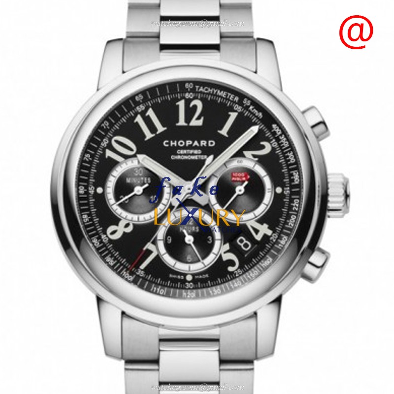 Chopard 158511-3002 MILLE MIGLIA GT XL Automatic Stainless Steel Watch Clone - Black Dial Silver - Luxury Replica Watch