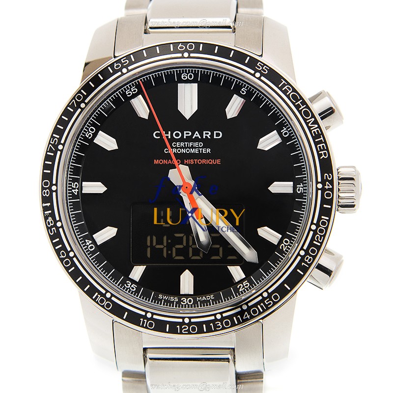 Chopard 158518-3001 MILLE MIGLIA GT XL Quartz Steel Case Black Dial Silver Strap Replica Watch - Luxury Replica Watch