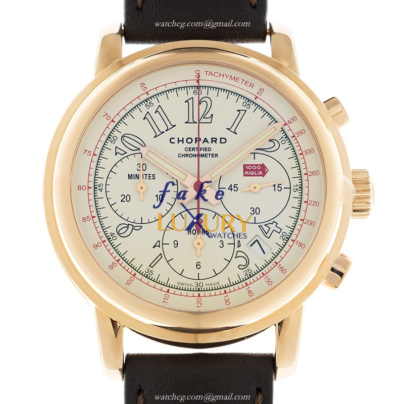 Chopard 161274-5006 Mille Miglia GT XL 42mm 18kt Rose Gold Automatic Leather Brown Strap Replica - Luxury Replica Watch