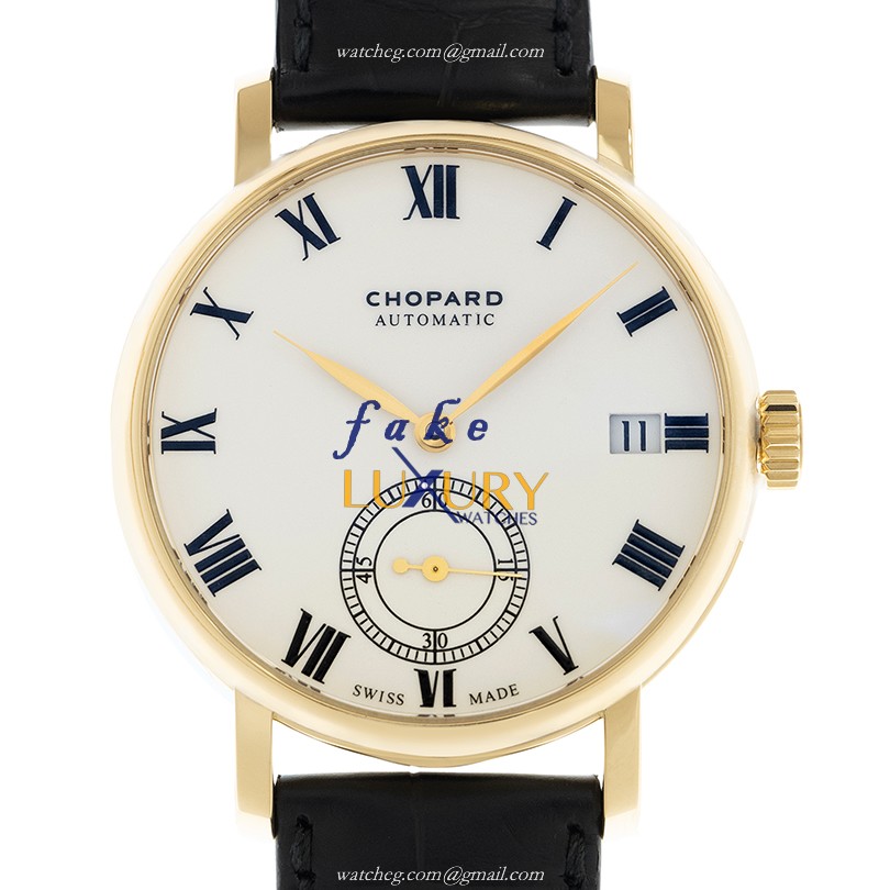 - 161289-0001 - Chopard CLASSIQUE Automatic 18kt Yellow Gold Replica Watch - White Dial - Luxury Replica Watch