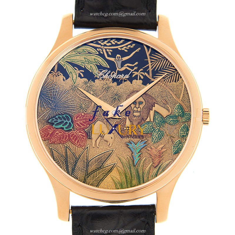 Chopard 161902-5050 L.U.C Replica Watch With Automatic Movement, 18kt Rose Gold Case, Gold Dial - Luxury Replica Watch