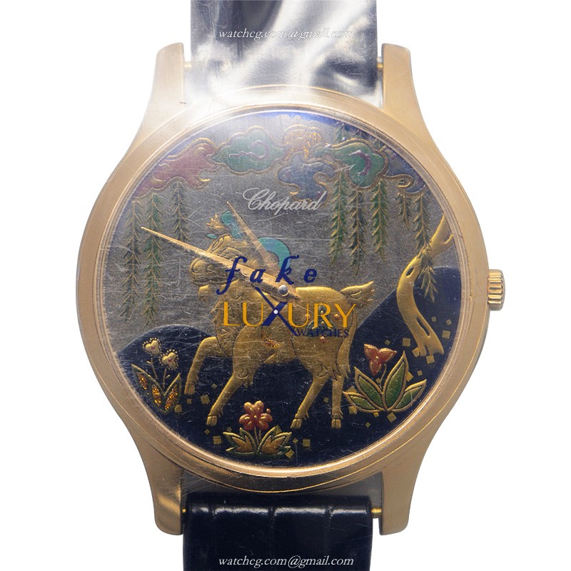 Chopard L.U.C 161902-5060 Automatic 18kt Rose Gold Replica Watch, Swiss Movement, Black Alligator - Luxury Replica Watch