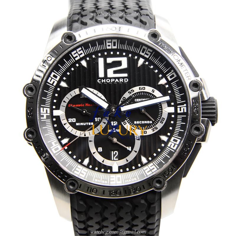 Chopard 168523-3001 MILLE MIGLIA GT XL Automatic Stainless Steel Black Dial Rubber Strap Replica - Luxury Replica Watch