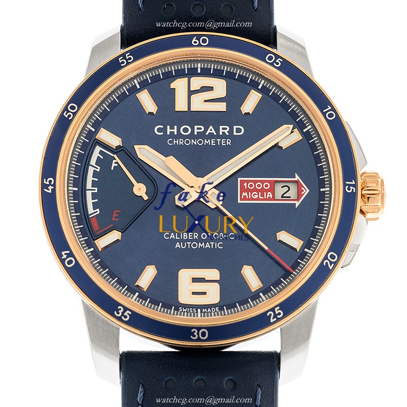 Chopard 168566-6002 Replica Watch Automatic 18kt Rose Gold & Steel Case Sapphire Crystal Blue Dial - Luxury Replica Watch