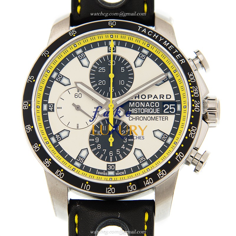 Chopard 168570-3001 MILLE MIGLIA GT XL Automatic Stainless Steel Replica Watch - White Dial, Black - Luxury Replica Watch