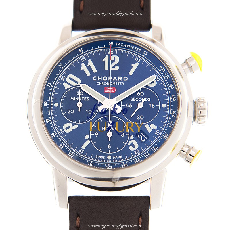 Chopard 168589-3003 Replica Watch, Automatic, Blue Dial, Stainless Steel Case, Alligator Strap - Luxury Replica Watch