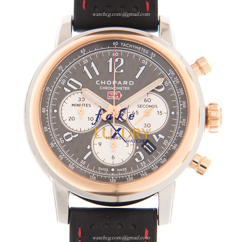 Chopard 168589-6001 MILLE MIGLIA GT XL Automatic 18kt Rose Gold & Steel Replica Watch, Gray Dial - Luxury Replica Watch