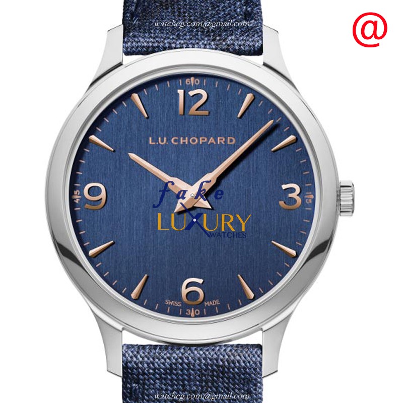 Chopard L.U.C 168592-3002 Replica Watch, Auto Movement, Blue Dial & Blue Fabric Strap - Luxury Replica Watch