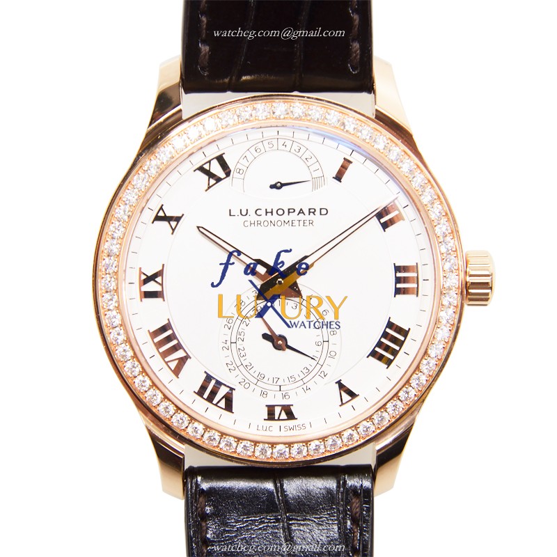 Chopard L.U.C 171926-5001 Manual Wind 18kt Rose Gold & Diamond Replica Watch - Luxury Replica Watch