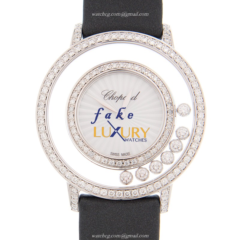 -209429-1201ST.OO-Replica Watch - Chopard Happy Diamonds Quartz 18kt White Gold & Diamond - Luxury Replica Watch