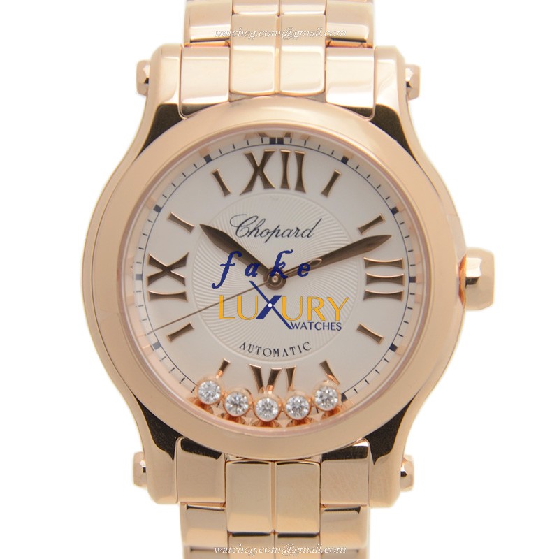 Chopard 274893-5003 - Happy Sport - Automatic - 18kt Rose Gold - Replica Watch - 30mm Case - Luxury Replica Watch