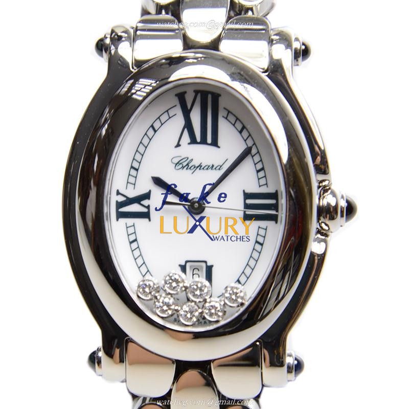 Chopard 278418-3002 HAPPY SPORT Quartz Stainless Steel Watch - White Dial, Silver Strap - Replica - Luxury Replica Watch