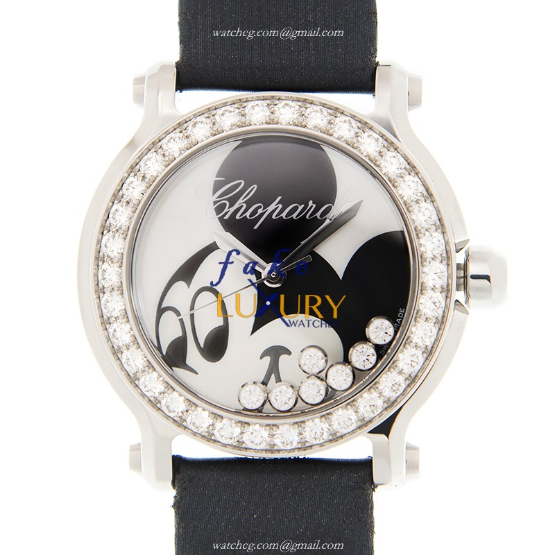 Chopard 278475-3033 - Happy Sport Quartz - Stainless Steel & Diamond - Replica Watch - 36mm White - Luxury Replica Watch