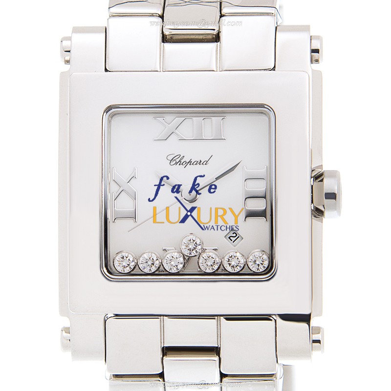 - 278496-3001 Chopard Happy Sport Quartz Stainless Steel Replica Watch - White Dial, Silver - Luxury Replica Watch