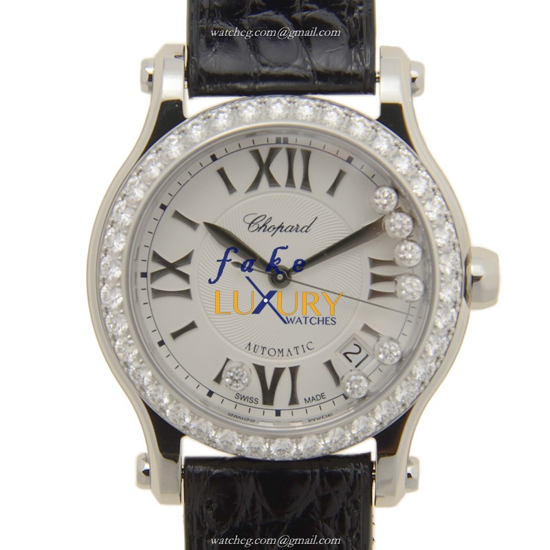-278559-3003 - Chopard Happy Sport Automatic Stainless Steel Replica Watch - Silver Dial - Luxury Replica Watch